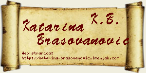 Katarina Brašovanović vizit kartica